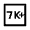 7k Plus Icon from Sharp Line - Material Symbols Set