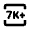7k Plus Icon from Rounded Line - Material Pro Set