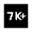 7k Plus Fill Icon from Sharp Fill - Material Symbols Set
