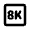 8k Icon from Rounded Line - Material Pro Set