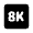 8k Fill Icon from Rounded Fill - Material Pro Set