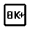 8k Plus Icon from Outlined Line - Material Symbols Set