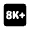 8k Plus Fill Icon from Rounded Fill - Material Pro Set