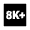 8k Plus Fill Icon from Sharp Fill - Material Pro Set
