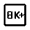 8k Plus Icon from Rounded Line - Material Symbols Set