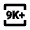 9k Plus Icon from Outlined Line - Material Pro Set