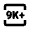 9k Plus Icon from Rounded Line - Material Pro Set