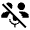 Adaptive Audio Mic Off Fill Icon from Sharp Fill - Material Symbols Set