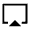 Airplay Icon from Sharp Line - Material Symbols Set