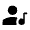 Artist Fill Icon from Rounded Fill - Material Symbols Set