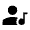 Artist Fill Icon from Sharp Fill - Material Symbols Set