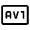 Av1 Icon from Rounded Line - Material Symbols Set