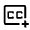 Closed Caption Add Icon from Outlined Line - Material Symbols Set