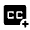 Closed Caption Add Fill Icon from Rounded Fill - Material Symbols Set