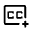 Closed Caption Add Icon from Rounded Line - Material Symbols Set