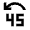 Jump Back 45 Icon from Sharp Line - Material Pro Free Set