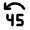 Jump Back 45 Icon from Rounded Line - Material Pro Free Set