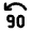 Jump Back 90 Icon from Rounded Line - Material Pro Free Set