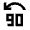 Jump Back 90 Icon from Sharp Line - Material Pro Free Set
