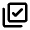 Library Add Check Icon from Rounded Line - Material Pro Free Set