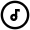 Music Note Circle Icon from Atlas Line Set