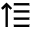 Align Justify Up Icon from Atlas Line Set