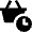Shopping Basket Clock Icon from Nova Solid Set