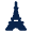 Eiffel Tower Fill Icon from Mingcute Fill Set