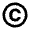 Copyright Icon from Outlined Line - Material Pro Free Set