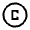 Copyright Icon from Sharp Line - Material Symbols Set