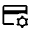 Credit Card Gear Icon from Outlined Line - Material Symbols Set