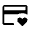 Credit Card Heart Icon from Outlined Line - Material Symbols Set