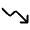Course Down Icon from Solar Linear Set