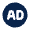 Ad Circle Fill Icon from Mingcute Fill Set