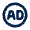 Ad Circle Line Icon from Mingcute Line Set