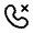 Call Cancel Rounded Icon from Solar Linear Set