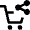 Shopping Cart Share Icon from Nova Line Set