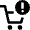 Shopping Cart Warning Icon from Nova Line Set