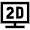 Desktop Computer 2d Icon from Atlas Line Set