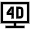 Desktop Computer 4d Icon from Atlas Line Set