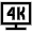 Desktop Computer 4k Icon from Atlas Line Set