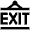 Exit Sign Icon from Atlas Line Set
