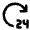 24 Hour Service Icon from Rounded Line - Material Pro Set