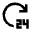 24 Hour Service Icon from Sharp Line - Material Pro Set