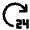 24 Hour Service Fill Icon from Outlined Fill - Material Pro Set