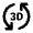 3d Rotation Icon from Rounded Line - Material Pro Set