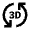 3d Rotation Icon from Outlined Line - Material Pro Set