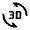 3d Rotation Fill Icon from Rounded Fill - Material Symbols Set