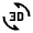3d Rotation Icon from Sharp Line - Material Symbols Set