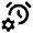 Alarm Setting Gear Icon from Rounded Line - Material Pro Set